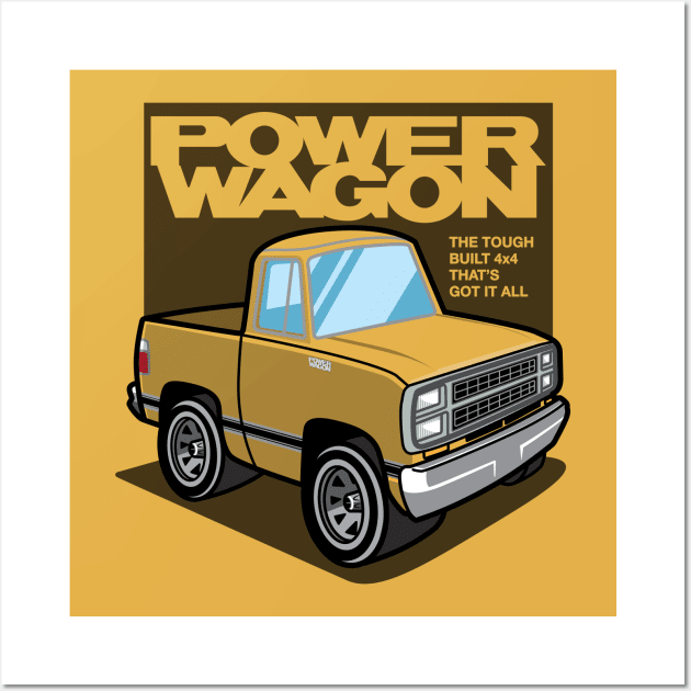 Impact Yellow - Power Wagon (1980) Wall Art by jepegdesign